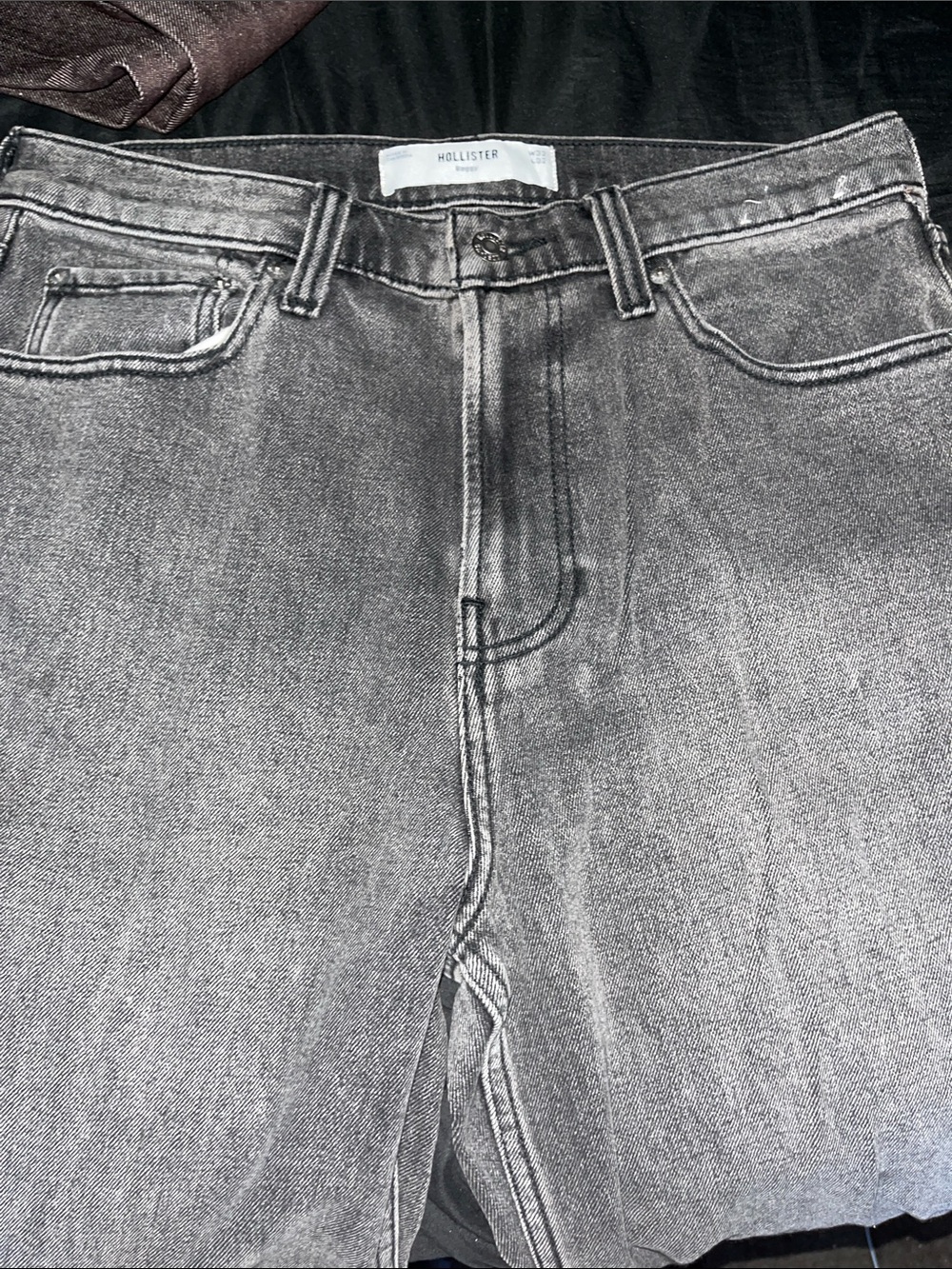 Hollister Men’s Washed Gray Straight Jeans
